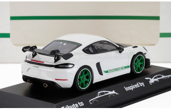 PORSCHE 718 Cayman Gt4 Rs (tribute 982) Coupe (2023), White Green