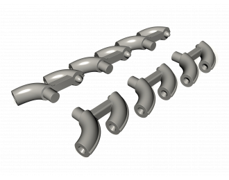 Выхлопные трубы P-40E (Special Hobby)