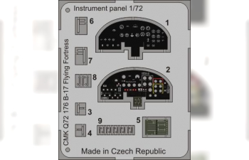 Панель приборов B-17 Flying Fortress (Academy / Hasegawa / Revell)