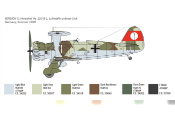 Сборная модель Самолет Henschel Hs 123