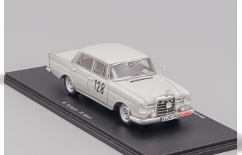 MERCEDES-BENZ 220 SE №128 Winner Rally Monte-Carlo (W.Schock - R.Moll) 1960, grey