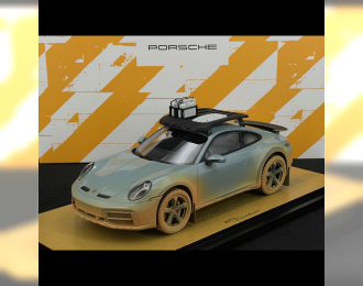 PORSCHE 911 992 Dakar N 00 Ahead Coupe (2024) - Con Vetrina - With Showcase, Shade Green