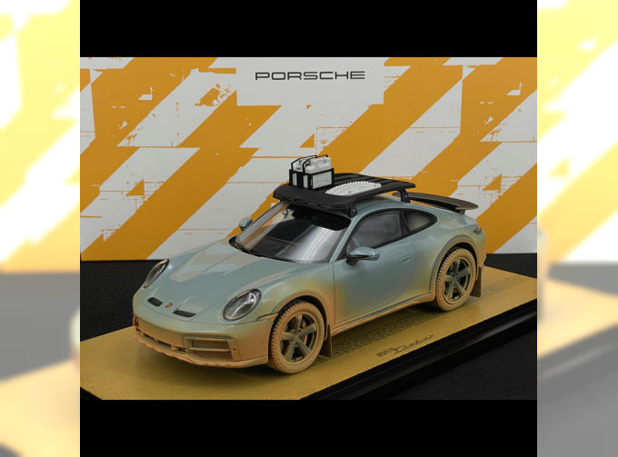 PORSCHE 911 992 Dakar N 00 Ahead Coupe (2024) - Con Vetrina - With Showcase, Shade Green