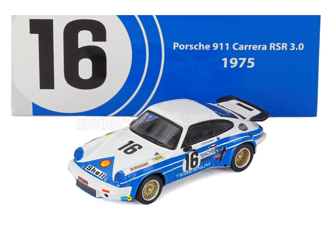 PORSCHE 911 Carrera RSR 3.0L Coupe Team Joest Racing Tebernum Racing №16 24h LeMans Clemens Schickentanz, Hartwig Bertrams (1975), white / light blue