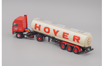 VOLVO F12 Citerne HOYER, red / beige