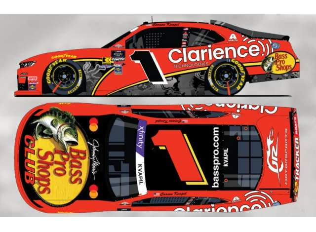 Chevrolet #1 Carson Kvapil *Bass Pro Shops Throwback*, red 2025