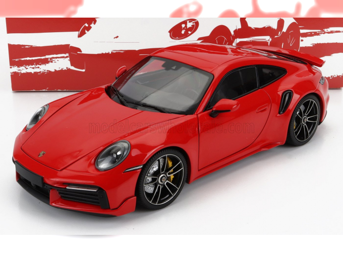 PORSCHE 911 992 Turbo S Coupe Sport Design 2021, Red