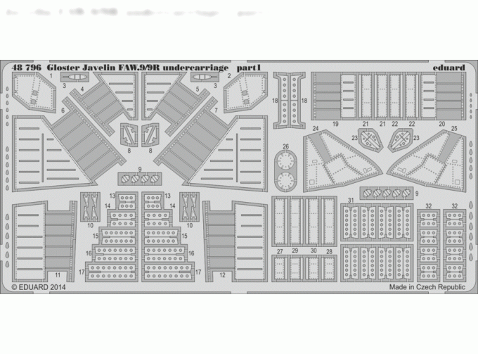 Фототравление Gloster Javelin FAW.9/9R undercarriage