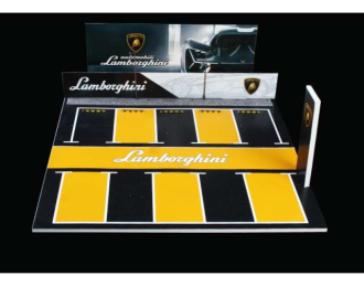 Diorama *Lamborghini parking lot*, orange/black