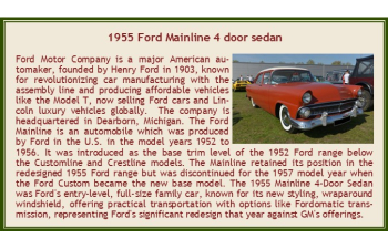 FORD Mainline 4х дверный седан (1955), коричнево-белый