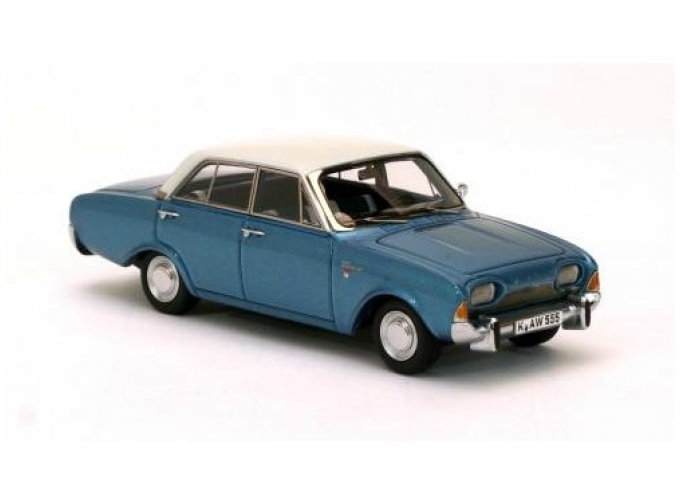 FORD Taunus P3 17M 4-door 1960, Metallic Blue/White