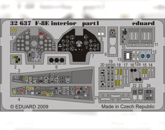 Цветное Фототравление для F-8E interior S.A.