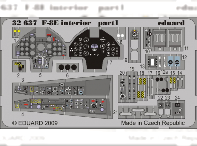 Цветное Фототравление для F-8E interior S.A.