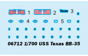 Сборная модель Американский военный корабль Texas BB-35