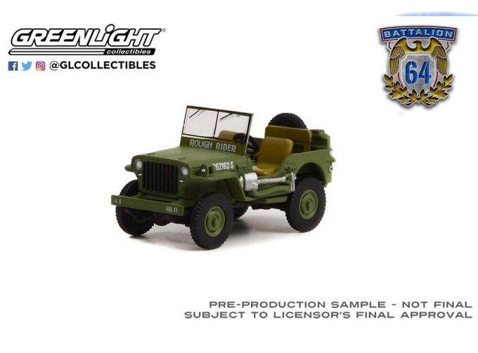 JEEP Willys MB 4x4 #20362162-S Theodore Roosevelt U.S. Army Utah Beach Normandy (1942)