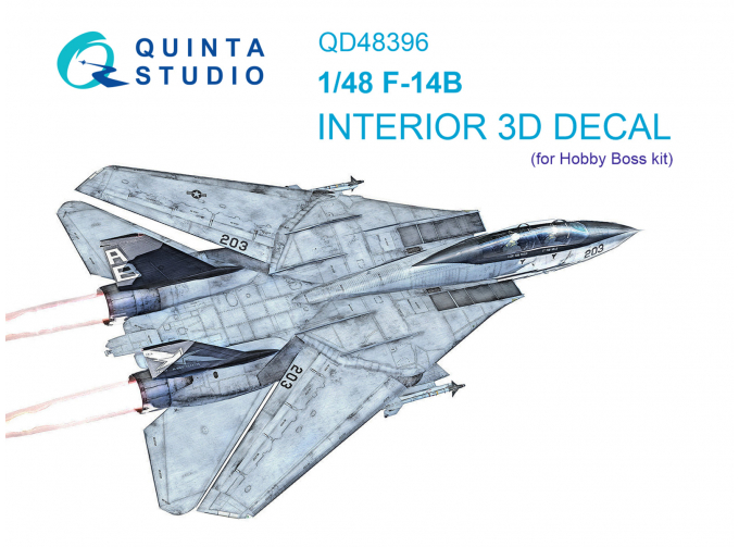 3D Декаль интерьера кабины F-14B (HobbyBoss)