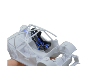 3D Декаль Комплект 6-ти точечных спортивных ремней Sparco 3"+2", синего цвета (для всех моделей)