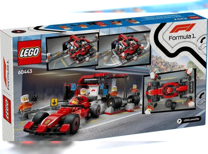 Сборная модель Lego City - F1 Pit-stop & Pit Crew Ferrari (2024) -322 Pcs