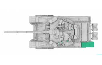 Сборная модель Российский командирский танк 90AK с PTK