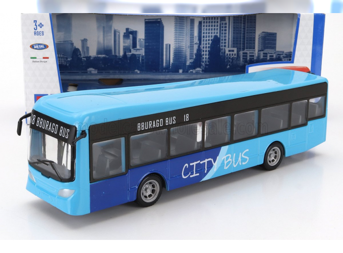 AUTOBUS Citybus - N 18 Bburago Bus, 2 Tone Blue