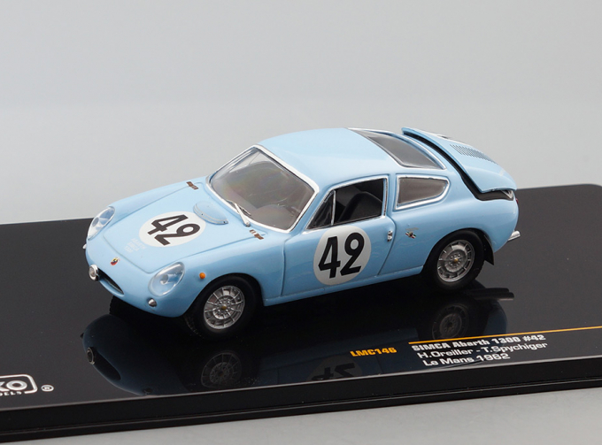 SIMCA Abarth 1300 #42 H.Oreiller-T.Spychiger Le Mans 1962, blue