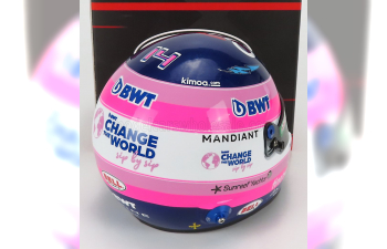 BELL HELMET F1 Casco Helmet A522 Team Alpine Bwt N 14 Season (2022) Fernando Alonso, Blue Pink White