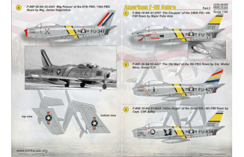 Декаль F-86E Sabre Part 2