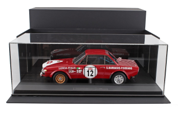LANCIA Fulvia Hf 1600 Coupe (night Version) №12 2nd Rally Sanremo (1972) Sergio Barbasio - Piero Sodano - Con Vetrina - With Showcase, Red Black