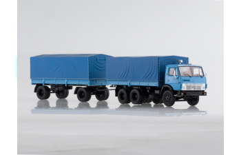 Камский грузовик 5320 с прицепом ГКБ-8350, синий
