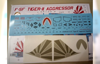 Декаль F-5F "Tiger-II" Aggressor squadron with stencils