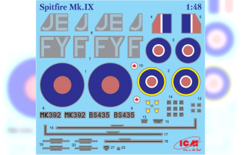 Сборная модель Spitfire Mk.IX, ВВС Великобритании