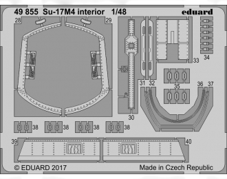 Набор для доработки - Фототравление Советский истребитель-бомбардировщик Су-17M4 (интерьер)