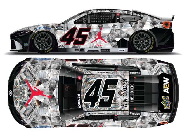 Toyota Camry XSE #45 Tyler Reddick *Jordan Brand Crystal* black/white/red 2025