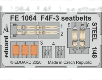Набор фототравления F4F-3 стальные ремни ( HOBBY BOSS)
