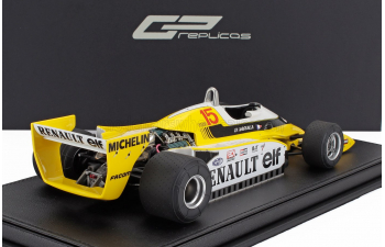 RENAULT F1 Rs10 Team Renault Elf №15 Pole Position And Winner France Gp (1979) Jean Pierre Jabouille - Con Vetrina - With Showcase, Yellow White