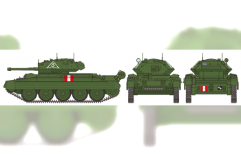 Сборная модель Английский танк CRUSADER MK.III с двумя фигурами
