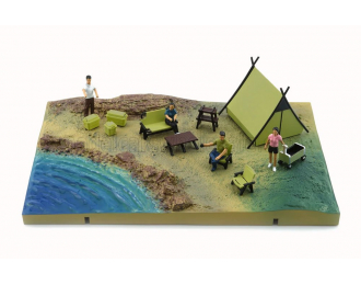 ACCESSORIES Diorama City Camp Site Whit Accessories And Figures, Various