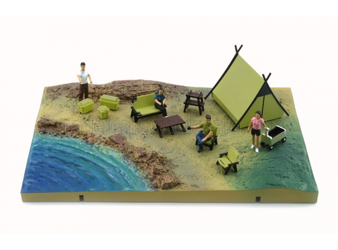 ACCESSORIES Diorama City Camp Site Whit Accessories And Figures, Various