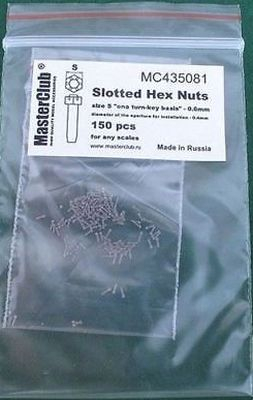 Корончатая гайка (0,6 мм; установочное отверстие 0,4 мм)