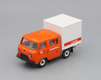 УАЗ 39094 Фермер с будкой Аварийная, оранжевый / белый