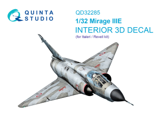 3D Декаль интерьера кабины Dassault Mirage IIIE (Italeri / Revell)
