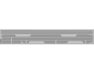 Набор декалей полосы на низ для Трамвая КТМ-5М3 серый (100х360)