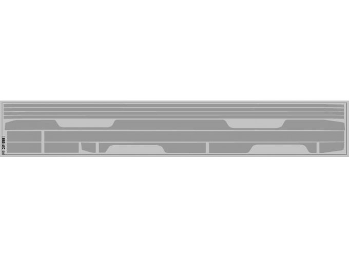 Набор декалей полосы на низ для Трамвая КТМ-5М3 серый (100х360)