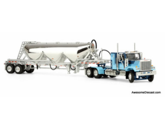 GMC General w/34in Flattop Sleeper Heil Pneumatic Tank Trailer, Blue