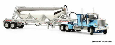 GMC General w/34in Flattop Sleeper Heil Pneumatic Tank Trailer, Blue