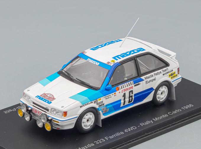 MAZDA 323 No 16 Monte Carlo A.Warmbold (1986), white