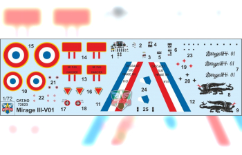 Сборная модель Самолет Mirage III V-01