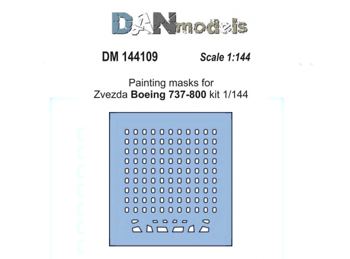 маска для модели самолета "Боинг 737-800" (Звезда 7019)