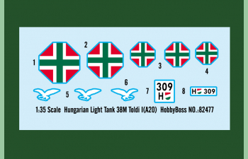 Сборная модель Легкий танк Hungarian Light Tank 38M Toldi I (A20)
