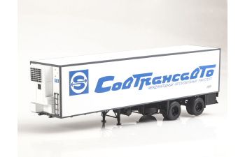 VOLVO F12 с полуприцепом Lamberet Совтрансавто, оранжевый / белый